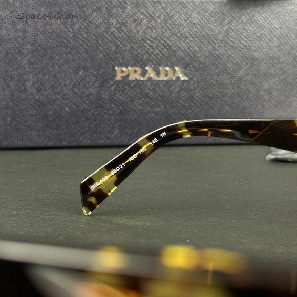 Prada PRA06S 16O10C Tortoise Black Malt Yellow  Square Unisex Sunglasses PR A06S - Picture 7 of 11